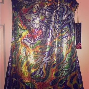 NWT Ed Hardy by Christian Audigier sequin mini